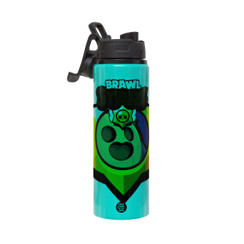 Brawl Stars Spike, Μεταλλικό παγούρι νερού με καπάκι ασφαλείας, αλουμινίου 850ml
