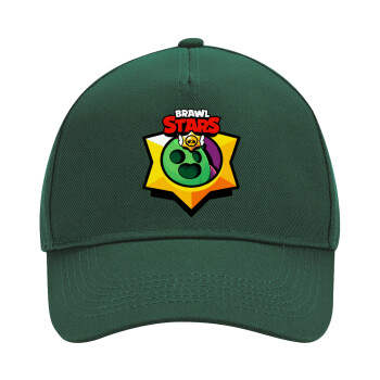 Brawl Stars Spike, Καπέλο Ενηλίκων Ultimate ΠΡΑΣΙΝΟ, (100% ΒΑΜΒΑΚΕΡΟ DRILL, ΕΝΗΛΙΚΩΝ, UNISEX, ONE SIZE)