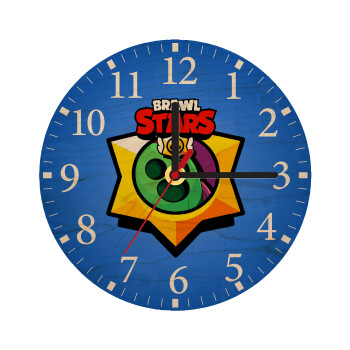 Brawl Stars Spike, Ρολόι τοίχου ξύλινο plywood (20cm)