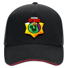 DRILL Adult Ultimate Hat BLACK/RED, (100% COTTON, ADULT, UNISEX, ONE SIZE)