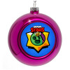 Purple Christmas tree ornament bauble 8cm