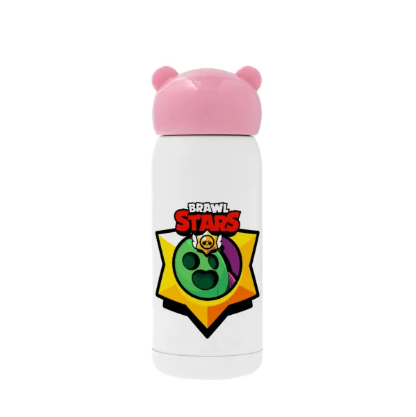 Brawl Stars Spike — Pink stainless steel thermal flask, 320ml