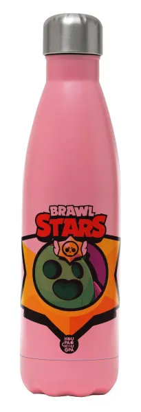 Brawl Stars Spike — Metal mug thermos Pink Mat (Stainless steel), double wall, 500ml