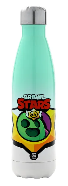 Brawl Stars Spike — Metal mug thermos Green/White (Stainless steel), double wall, 500ml