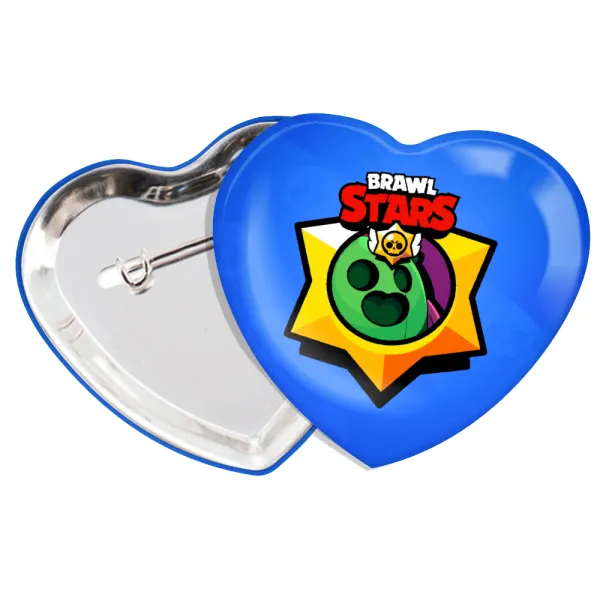 Brawl Stars Spike — Heart pin badge (57x52mm)
