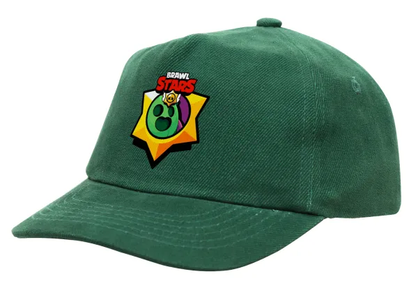 Brawl Stars Spike — Children's Baseball Cap, 100% Cotton Drill, GREEN (COTTON, CHILDREN'S, ONE SIZE)