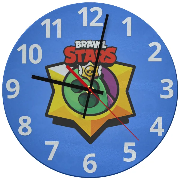 Brawl Stars Spike — Glass wall clock (30cm)