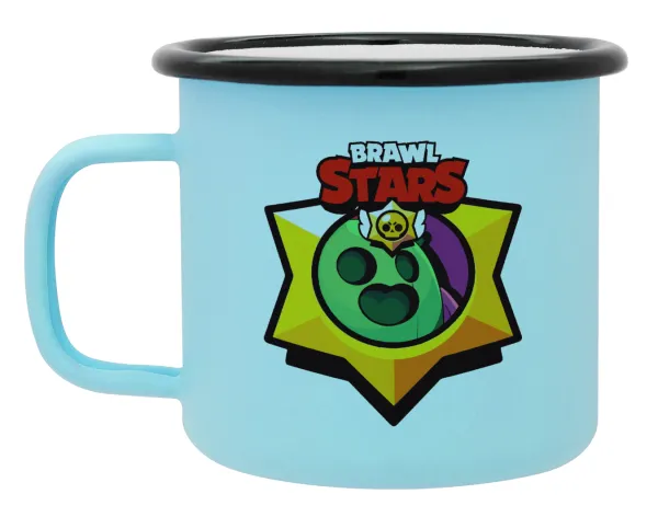 Brawl Stars Spike — Κούπα Μεταλλική εμαγιέ ΜΑΤ σιέλ 360ml