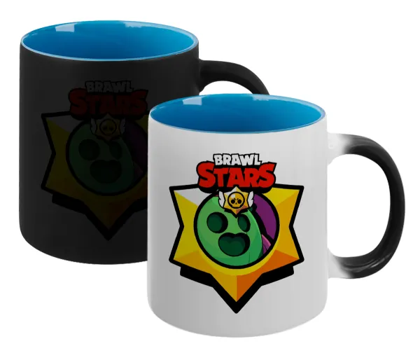 Brawl Stars Spike — Magic mug with blue interior, ceramic, 330ml, changes colour with hot drinks