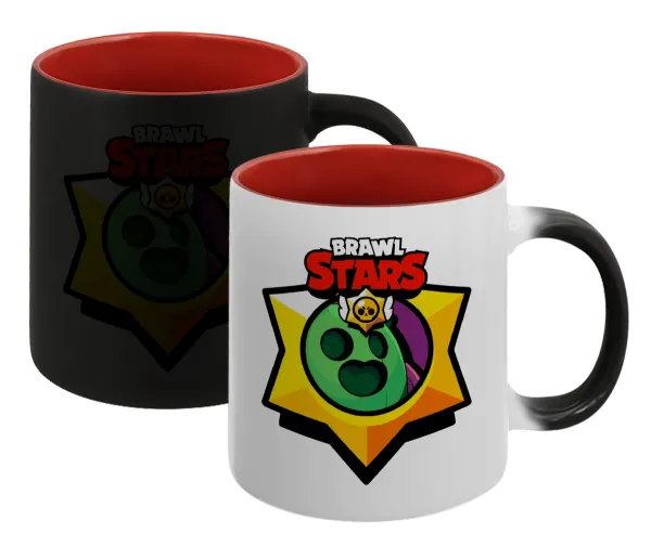 Brawl Stars Spike — Magic mug with red interior, ceramic, 330ml, changes colour with hot drinks