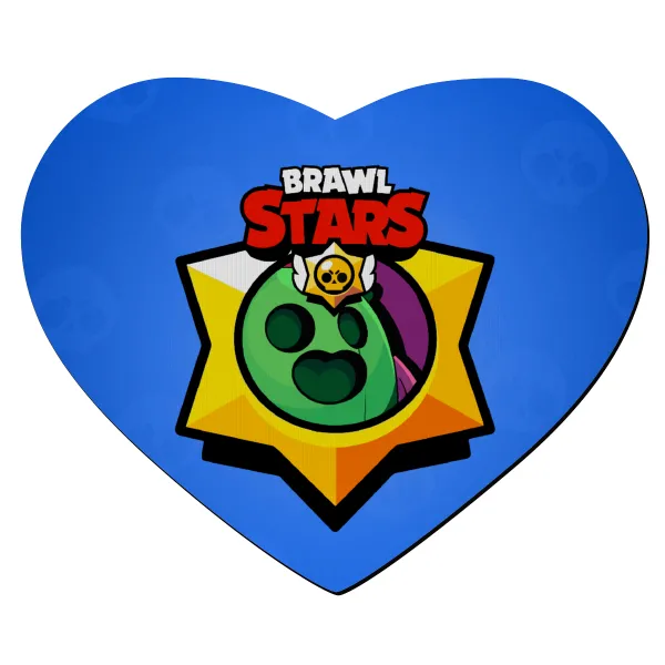 Brawl Stars Spike — Mousepad heart 23x20cm