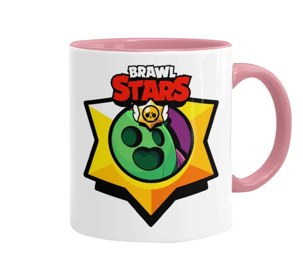 Brawl Stars Spike — Mug colored pink, ceramic, 330ml