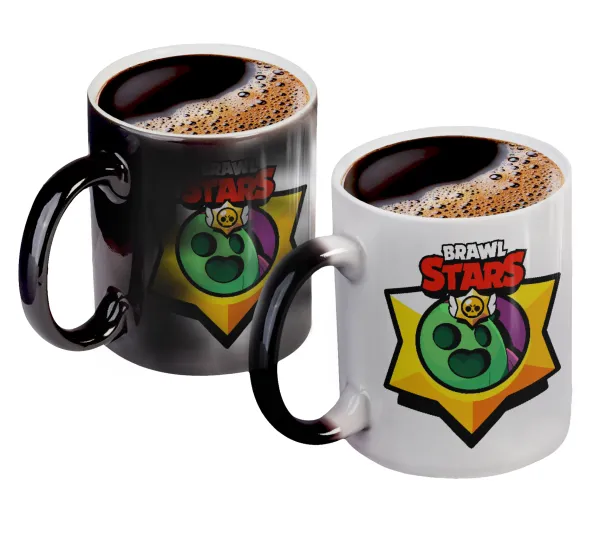 Brawl Stars Spike — Κούπα Μαγική, κεραμική, 330ml που αλλάζει χρώμα με το ζεστό ρόφημα
