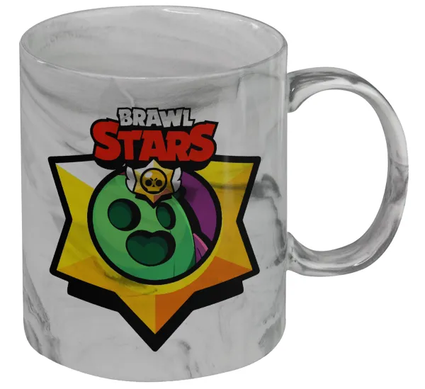 Brawl Stars Spike — Mug ceramic marble style, 330ml