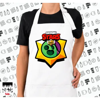 Brawl Stars Spike, Ποδιά μακριά Σεφ ολόσωμη με τσέπες white (ΕΝΗΛΙΚΩΝ)