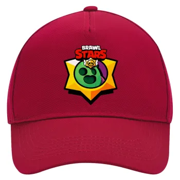 Brawl Stars Spike, Καπέλο Ενηλίκων Ultimate ΚΟΚΚΙΝΟ, (100% ΒΑΜΒΑΚΕΡΟ DRILL, ΕΝΗΛΙΚΩΝ, UNISEX, ONE SIZE)