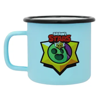 Brawl Stars Spike, Κούπα Μεταλλική εμαγιέ ΜΑΤ σιέλ 360ml