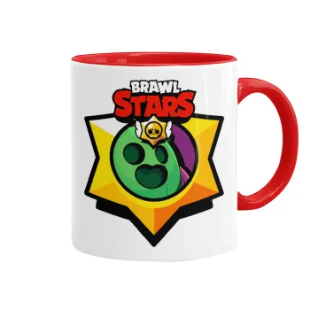 Brawl Stars Spike, Κούπα χρωματιστή κόκκινη, κεραμική, 330ml