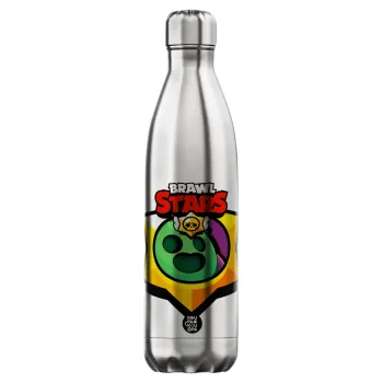 Brawl Stars Spike, Μεταλλικό παγούρι θερμός Inox (Stainless steel), διπλού τοιχώματος, 750ml