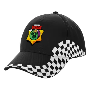 Brawl Stars Spike, Καπέλο Ενηλίκων Ultimate ΜΑΥΡΟ RACING, (100% ΒΑΜΒΑΚΕΡΟ DRILL, ΕΝΗΛΙΚΩΝ, UNISEX, ONE SIZE)