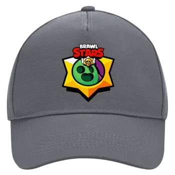 Brawl Stars Spike, Καπέλο Ενηλίκων Ultimate Γκρι, (100% ΒΑΜΒΑΚΕΡΟ DRILL, ΕΝΗΛΙΚΩΝ, UNISEX, ONE SIZE)