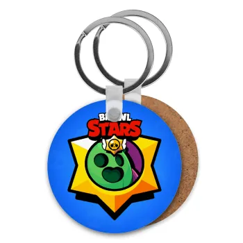 Brawl Stars Spike, Μπρελόκ Ξύλινο στρογγυλό MDF Φ5cm