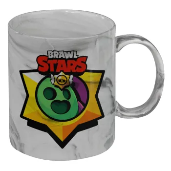 Brawl Stars Spike, Κούπα κεραμική, marble style (μάρμαρο), 330ml