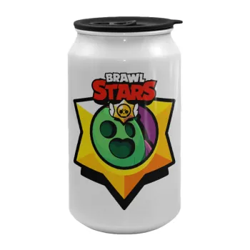 Brawl Stars Spike, Κούπα ταξιδιού μεταλλική με καπάκι (tin-can) 500ml