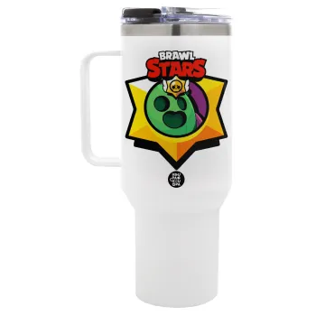 Brawl Stars Spike, Mega Tumbler με καπάκι, διπλού τοιχώματος (θερμό) 1,2L