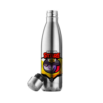 Brawl Stars Mortis, Μεταλλικό παγούρι θερμός Inox (Stainless steel), διπλού τοιχώματος, 500ml