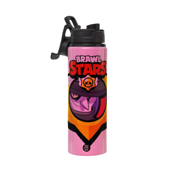 Brawl Stars Mortis, Μεταλλικό παγούρι νερού με καπάκι ασφαλείας, αλουμινίου 850ml