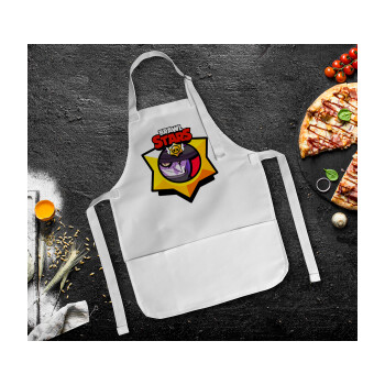 Brawl Stars Mortis, Ποδιά Σεφ Ολόσωμη Παιδική (με ρυθμιστικά και 2 τσέπες)