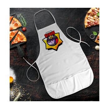Brawl Stars Mortis, Ποδιά Σεφ / Σερβιτόρου Ολόσωμη κοντή Ενηλίκων με τσέπες (48x73cm)