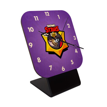 Brawl Stars Mortis, Επιτραπέζιο ρολόι σε φυσικό ξύλο (10cm)