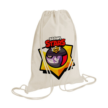 Brawl Stars Mortis, Τσάντα πλάτης πουγκί GYMBAG natural (28x40cm)