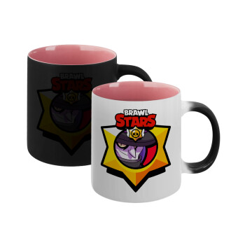 Brawl Stars Mortis, Κούπα Μαγική εσωτερικό ΡΟΖ, κεραμική 330ml που αλλάζει χρώμα με το ζεστό ρόφημα