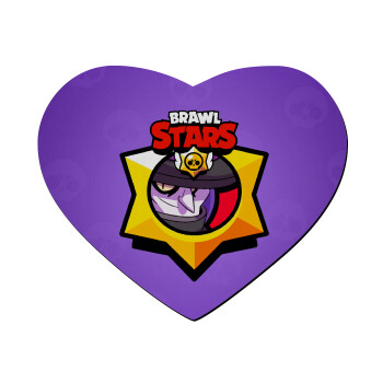 Brawl Stars Mortis, Mousepad καρδιά 23x20cm