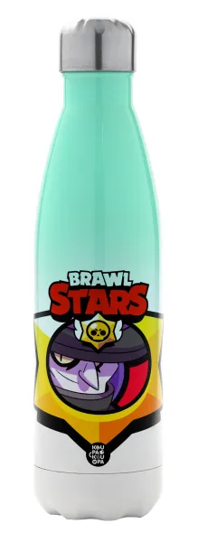 Brawl Stars Mortis — Metal mug thermos Green/White (Stainless steel), double wall, 500ml