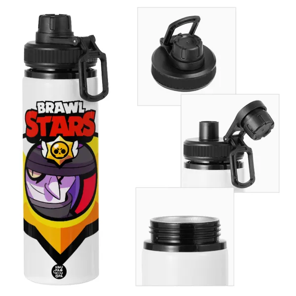 Brawl Stars Mortis — Metal water bottle with safety cap, aluminum 850ml