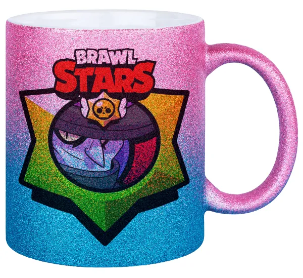 Brawl Stars Mortis — Κούπα Χρυσή/Μπλε Glitter, κεραμική, 330ml