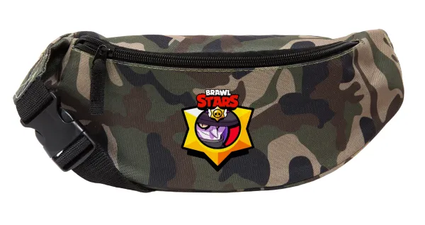 Brawl Stars Mortis — Unisex waist bag (banana) in Jungle camouflage color with 2 pockets