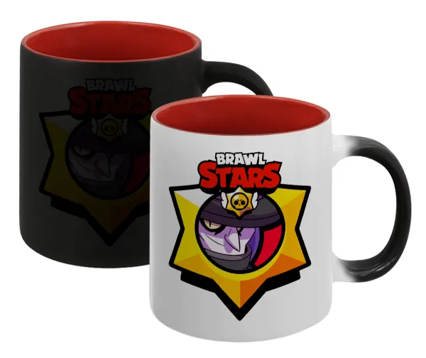 Brawl Stars Mortis — Κούπα Μαγική εσωτερικό κόκκινο, κεραμική, 330ml που αλλάζει χρώμα με το ζεστό ρόφημα