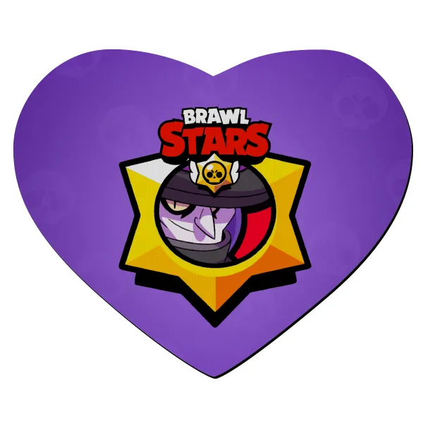 Brawl Stars Mortis — Mousepad heart 23x20cm