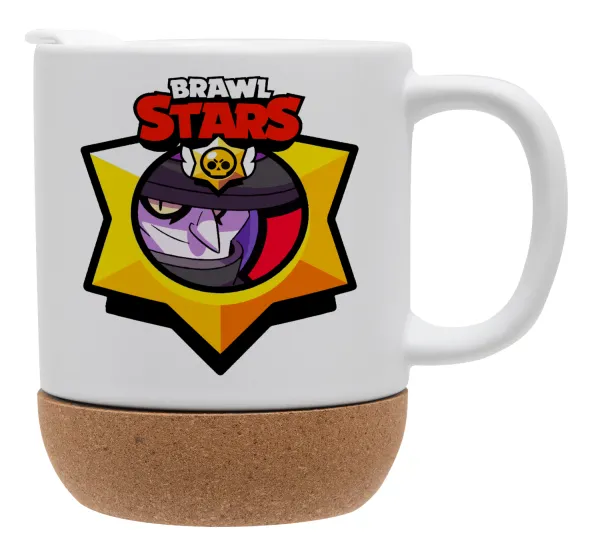 Brawl Stars Mortis — Κούπα, κεραμική με βάση φελού και καπάκι (ΜΑΤ), 330ml