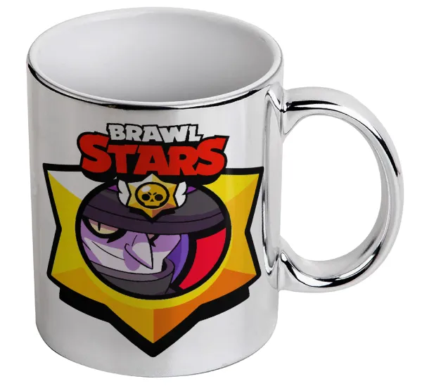 Brawl Stars Mortis — Mug ceramic, silver mirror, 330ml
