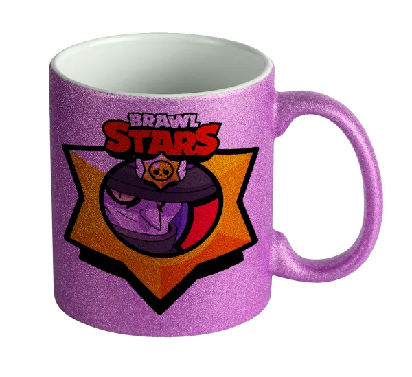 Brawl Stars Mortis — Κούπα Μωβ Glitter που γυαλίζει, κεραμική, 330ml