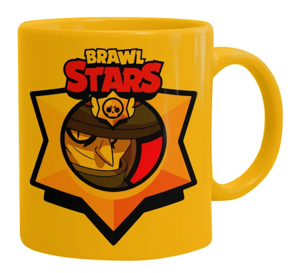 Brawl Stars Mortis — Ceramic coffee mug yellow, 330ml