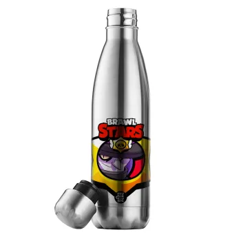 Brawl Stars Mortis, Μεταλλικό παγούρι θερμός Inox (Stainless steel), διπλού τοιχώματος, 500ml