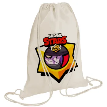 Brawl Stars Mortis, Τσάντα πλάτης πουγκί GYMBAG natural (28x40cm)