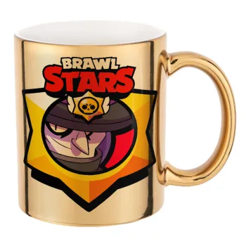 Brawl Stars Mortis, Mug ceramic, gold mirror, 330ml